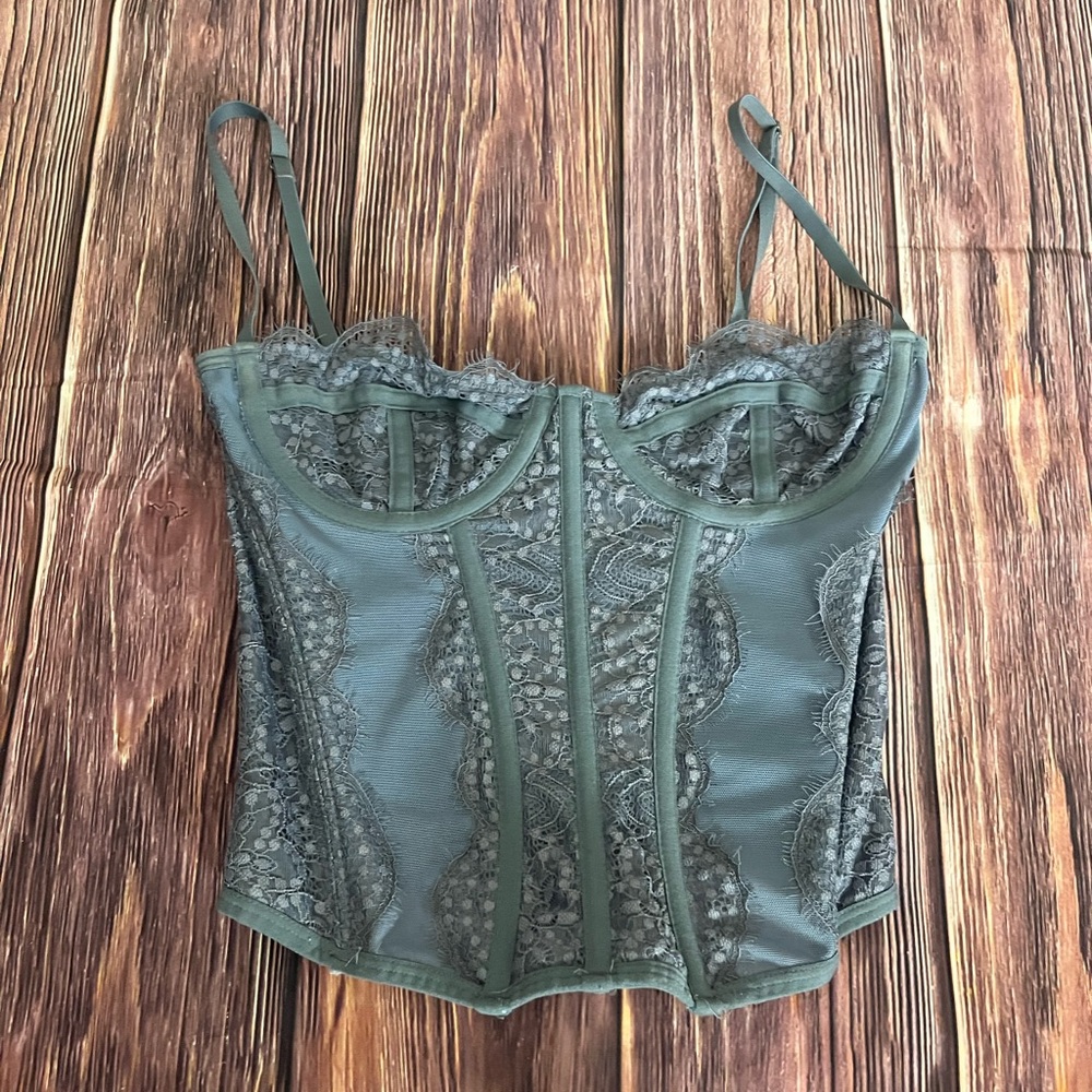 Urban Outfitters Blue Lace Corset